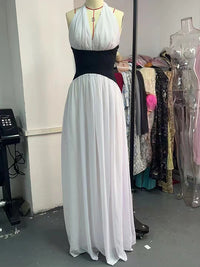 Halter Deep V Neck Backless Sexy Maxi Dress