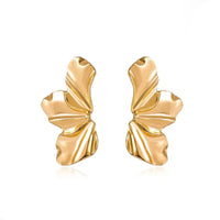 Big Metal Flower Shape Stud Earring