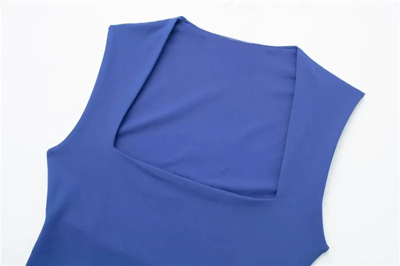 Square Neck Sleeveless Bodysuit