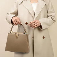 Luxury Leather Crossbody Tote Bag