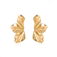 Big Metal Flower Shape Stud Earring