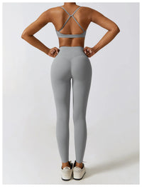 Crop Top Long Sleeve Leggings Set