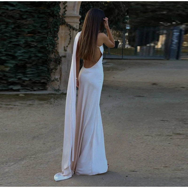 Luxe Radiance Halter Gown