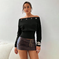 Off-The-Edge Knit Top