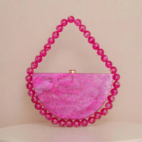 Candy Bead Half-Moon Bag