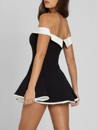 Off Shoulder Sleeveless Bodycon Mini Dress