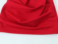 Red High Waist Pleated Mini Skirt