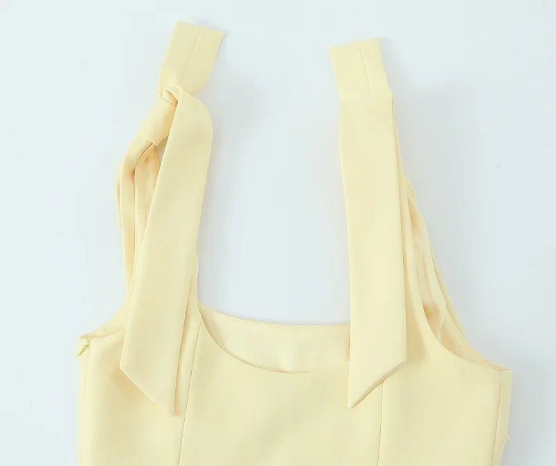 Shoulder Bow Sleeveless Top