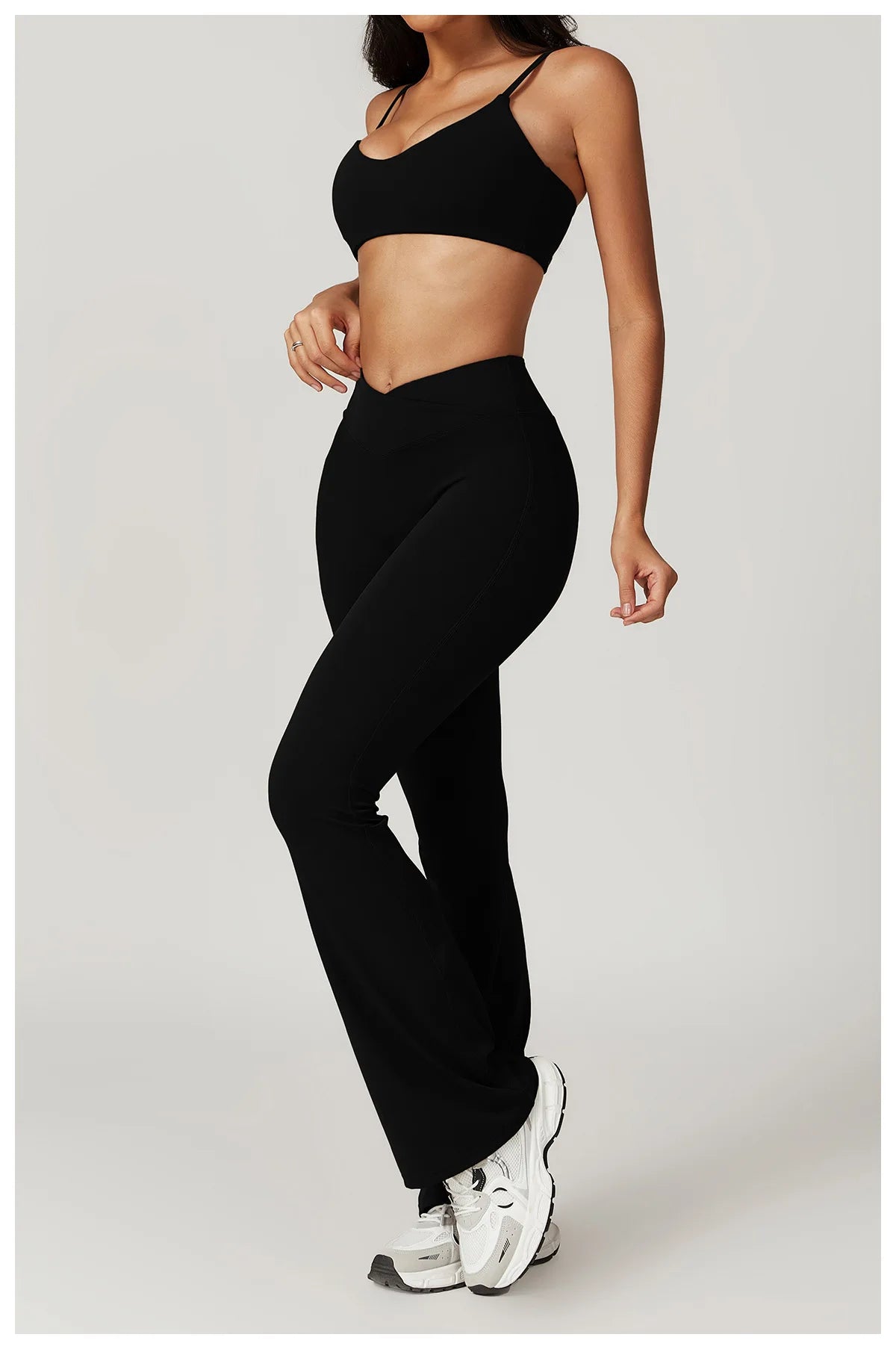 Short Sleeve Gym Crop Top High Waist Legging Set
