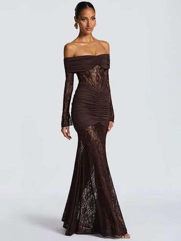 Caught Your Eye Lace Maxi Dress
