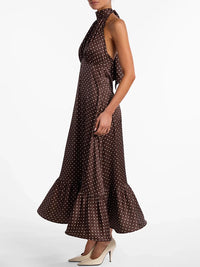 Dot Me Down Halter Maxi