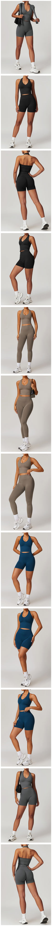 2pcs Seamless Yoga Short / Leggings Set