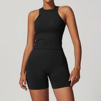 2pcs Seamless Yoga Short / Leggings Set