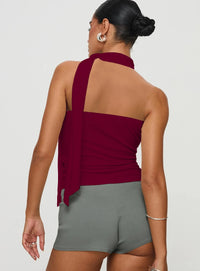Sleeveless High Neck Tie Top