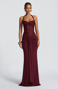 Midnight Muse Draped Maxi Dress