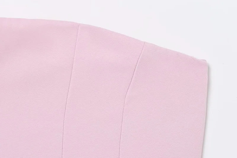 White Pink Bustier Camisole Tube Tops