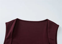 Square Collar Sleeveless Sexy Maxi Dress