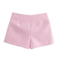 Asymmetric High Waist Mini Skort