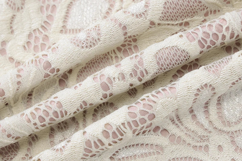 Lace Hollow Out Long Sleeve Sexy Mini Dress