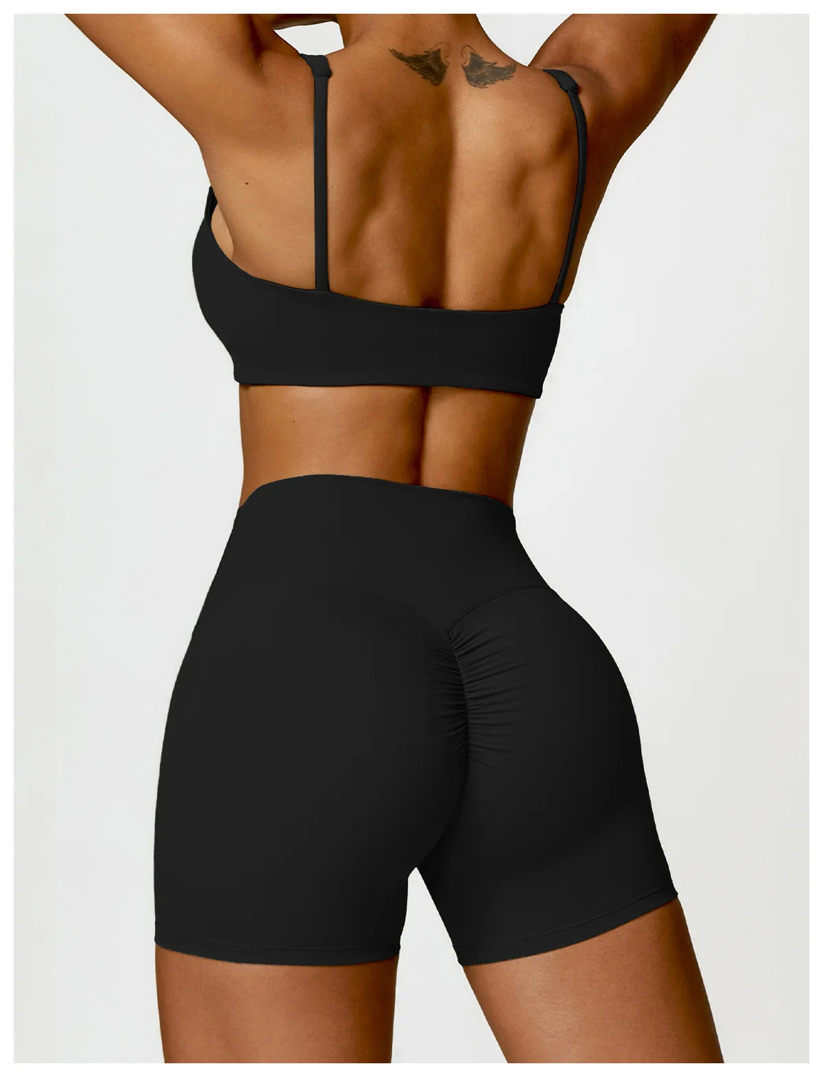 Square Neck Long Sleeve Seamless Activewear Set