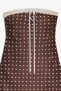 Lace Strapless Backless Sexy Midi Dress