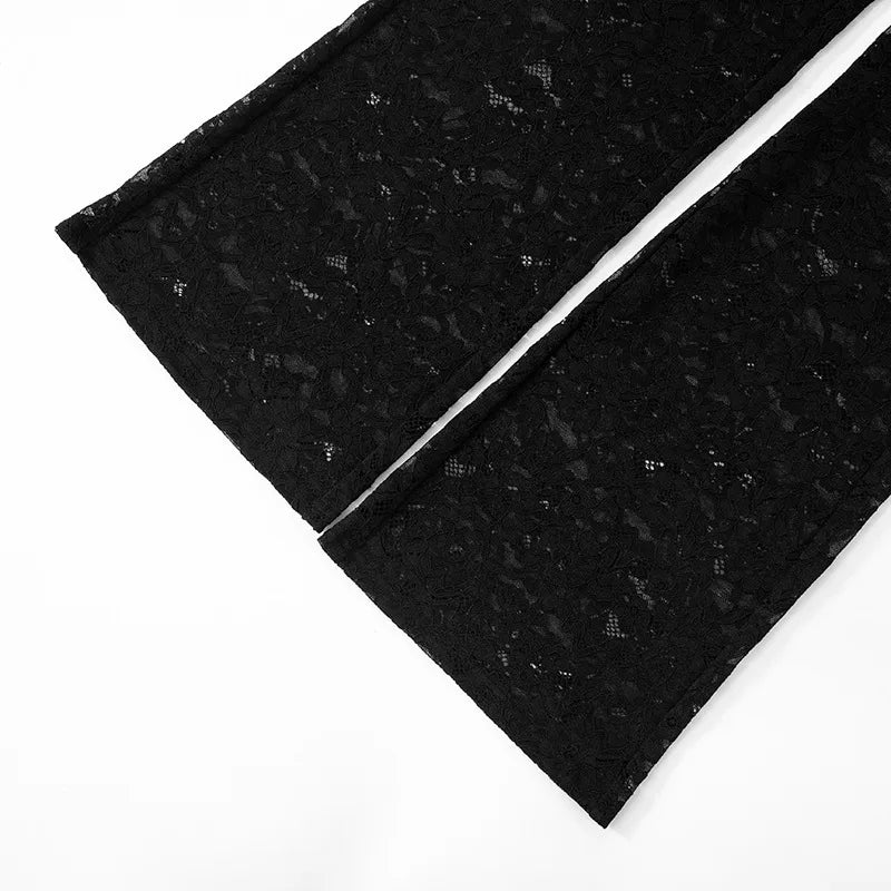 Lace See Through Long Sleeve Sexy Jumpsuit