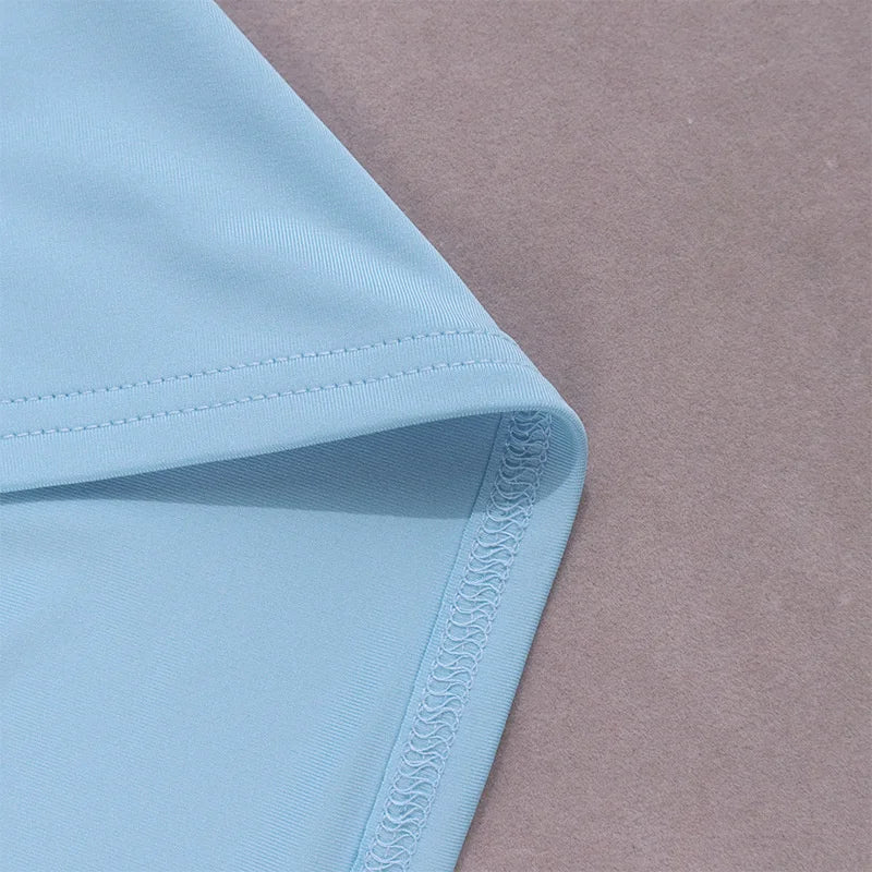 Square Collar Full Sleeve Crop Top+Mini Skirt Set