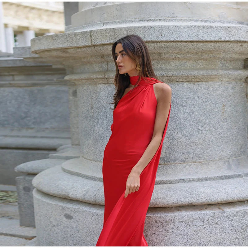 Luxe Radiance Halter Gown