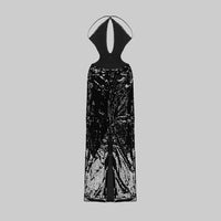 Noir Obsession Sequin Maxi Dress