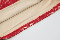 Red Lace Off-shoulder Mini Dress