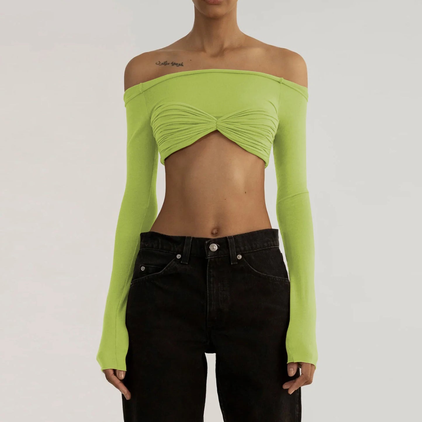 See Through Mesh Crop Top