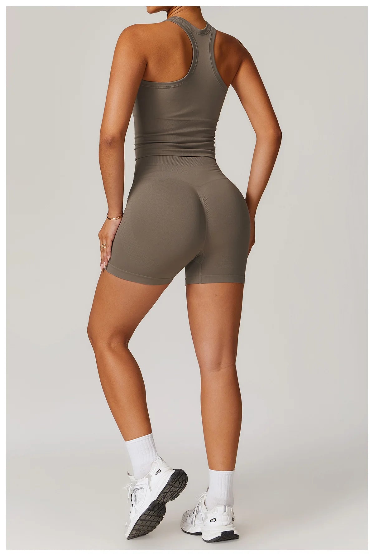 2pcs Seamless Yoga Short / Leggings Set