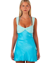 Lace-up A-line Mini Dress