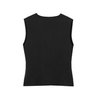 Cropped Sleeveless Knit Vest Top