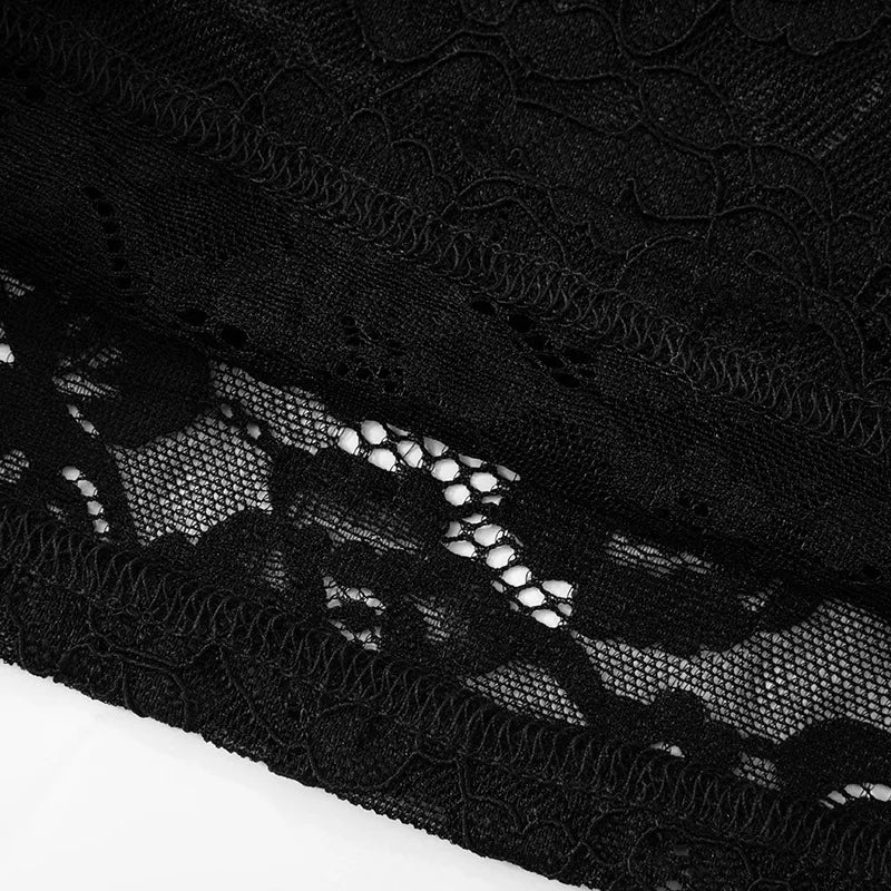 Lace See Through Long Sleeve Sexy Jumpsuit