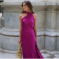 Luxe Radiance Halter Gown