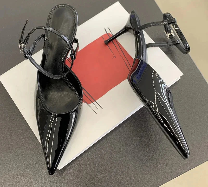 Glossed Icon Point Heels