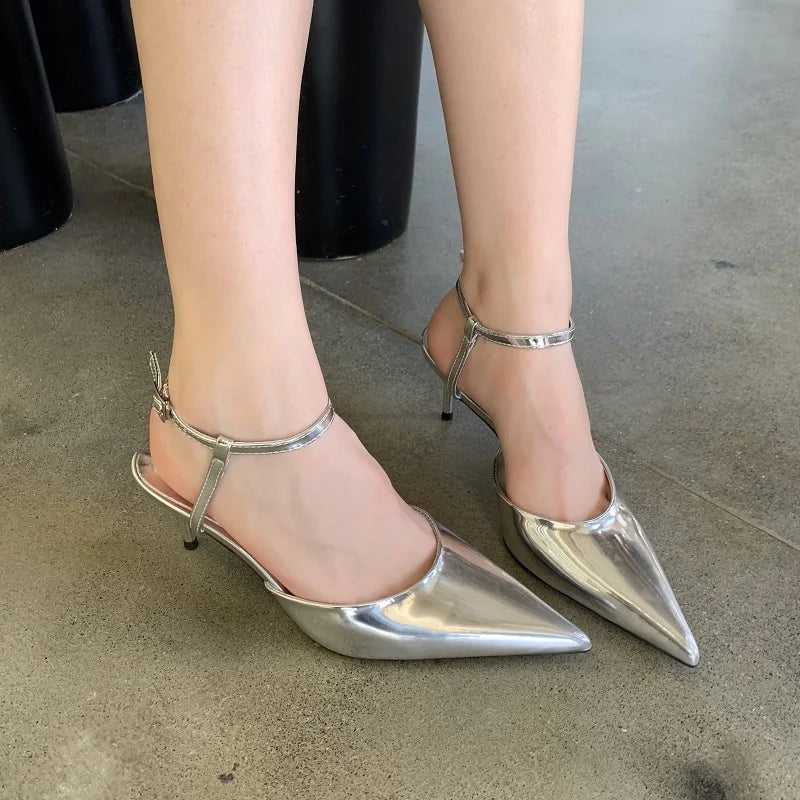 Glossed Icon Point Heels