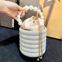 Rhinestones Evening Bucket Bag