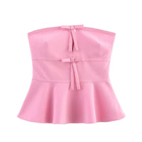 Pink Bow Tube Top