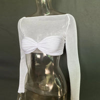 See Through Mesh Crop Top