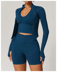 2pcs Seamless Yoga Short / Leggings Set