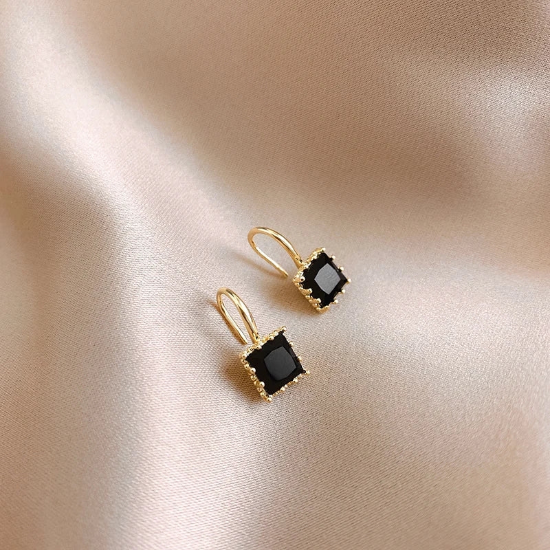 Square Crystal Stone Earrings