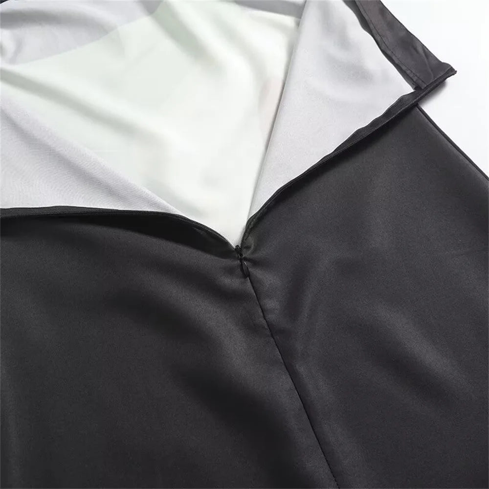 Strapless Backless Printed Long Dress