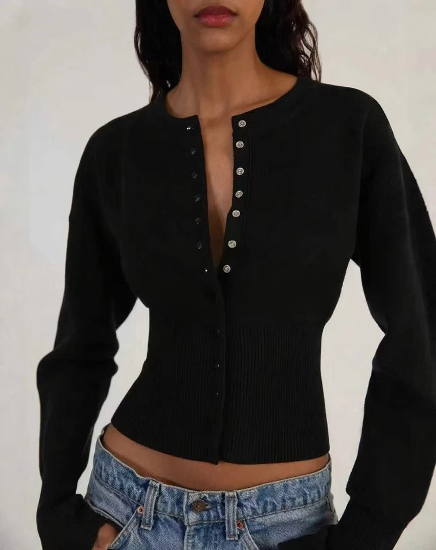 "It Girl" Waist-Detail Cardigan