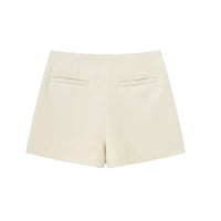High Waist Mini Asymmetric Skort
