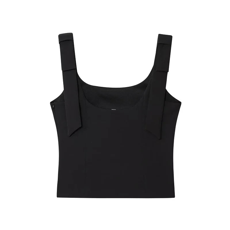 Shoulder Bow Sleeveless Top