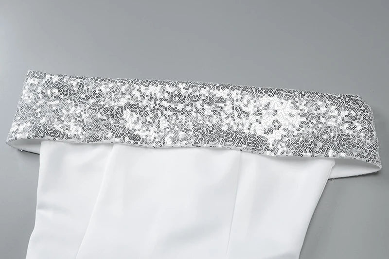 Off-shoulder Sequins Strapless Sexy Mini Dress