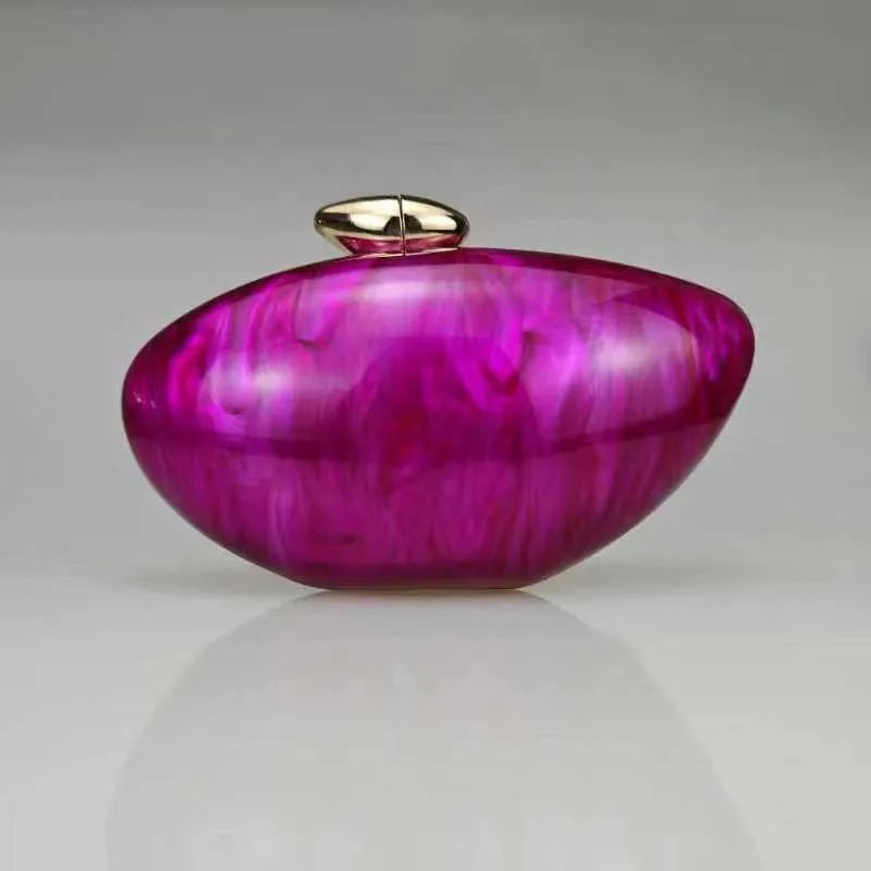 Acrylic Egg Shape Cutch Bag