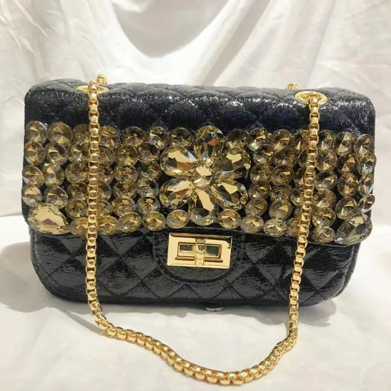 Classic Versatile High-end Diamond Lattice Bag